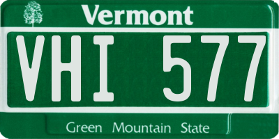 VT license plate VHI577