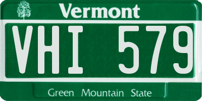 VT license plate VHI579