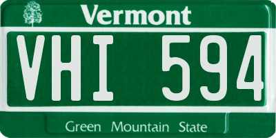 VT license plate VHI594