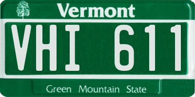 VT license plate VHI611