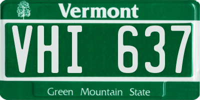 VT license plate VHI637