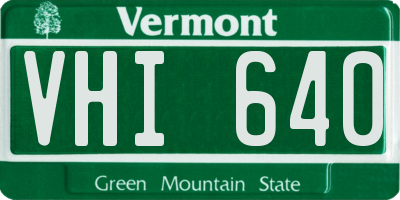 VT license plate VHI640