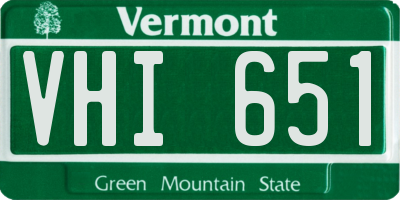 VT license plate VHI651