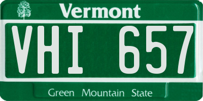 VT license plate VHI657