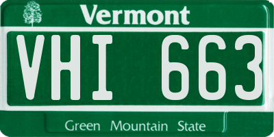 VT license plate VHI663