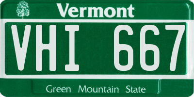 VT license plate VHI667