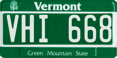 VT license plate VHI668