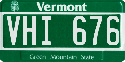 VT license plate VHI676