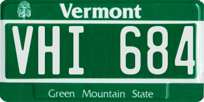 VT license plate VHI684