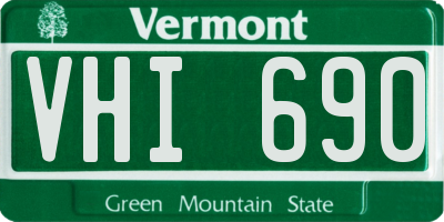 VT license plate VHI690