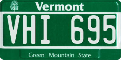 VT license plate VHI695