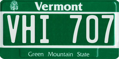 VT license plate VHI707