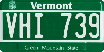 VT license plate VHI739