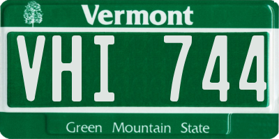 VT license plate VHI744