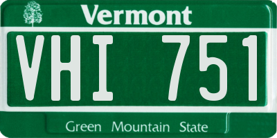 VT license plate VHI751