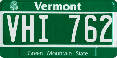 VT license plate VHI762
