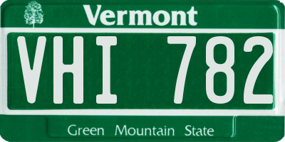 VT license plate VHI782