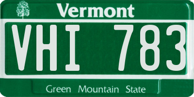 VT license plate VHI783