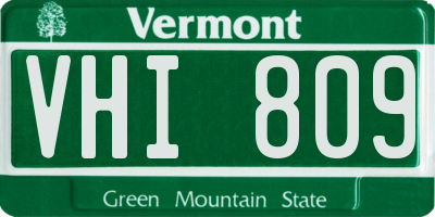 VT license plate VHI809