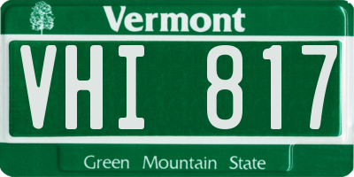 VT license plate VHI817
