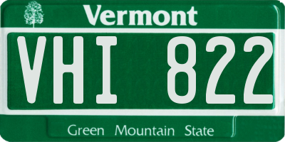 VT license plate VHI822