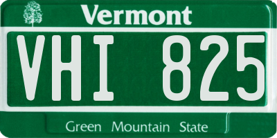 VT license plate VHI825