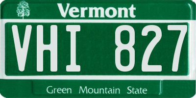 VT license plate VHI827