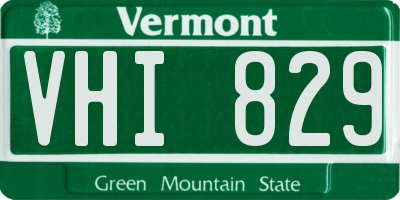 VT license plate VHI829