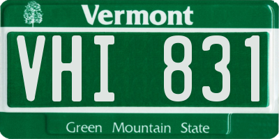VT license plate VHI831