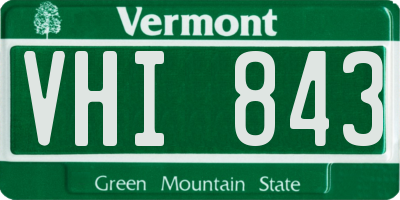 VT license plate VHI843