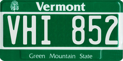 VT license plate VHI852