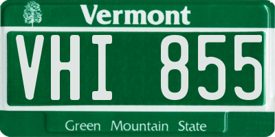 VT license plate VHI855
