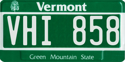 VT license plate VHI858