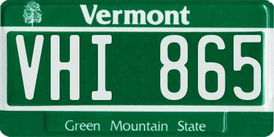 VT license plate VHI865