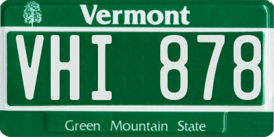 VT license plate VHI878