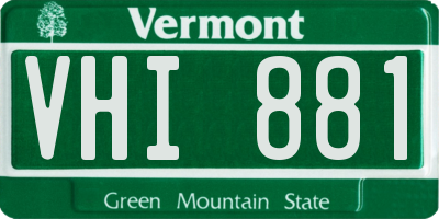 VT license plate VHI881