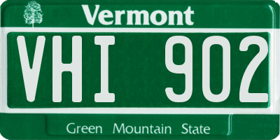 VT license plate VHI902