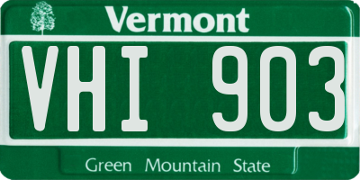 VT license plate VHI903