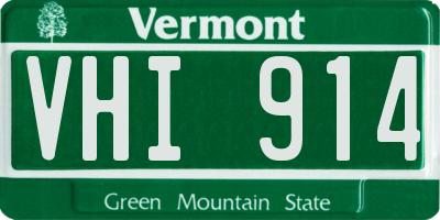VT license plate VHI914