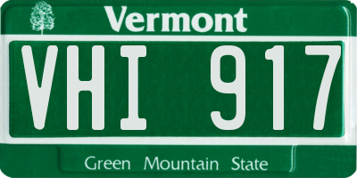 VT license plate VHI917