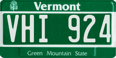 VT license plate VHI924