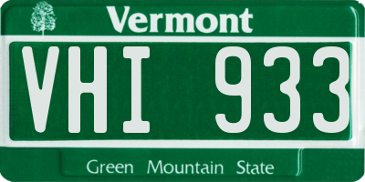 VT license plate VHI933