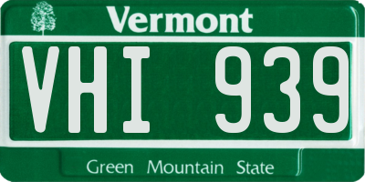 VT license plate VHI939