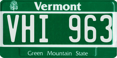 VT license plate VHI963