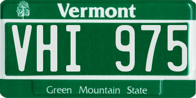 VT license plate VHI975