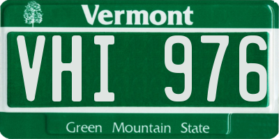 VT license plate VHI976