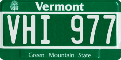 VT license plate VHI977