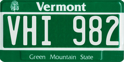 VT license plate VHI982