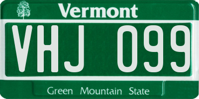 VT license plate VHJ099