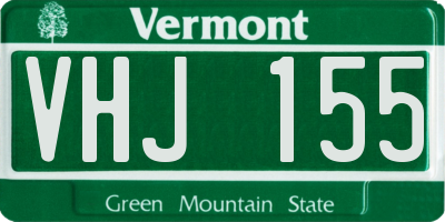 VT license plate VHJ155